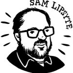 cartoon of Sam Lipsyte